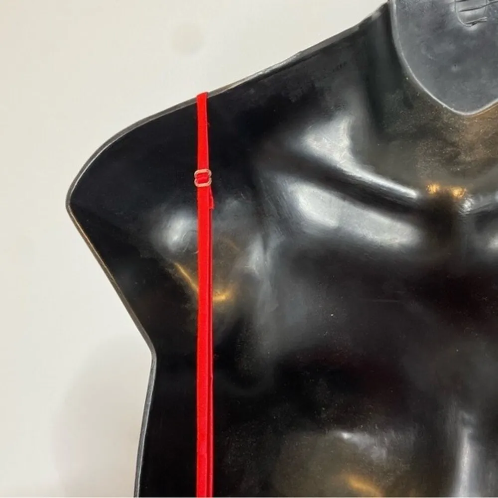 Vintage Victoria’s Secret gold label red black lace slip dress long 80s 1980s M - Image 7