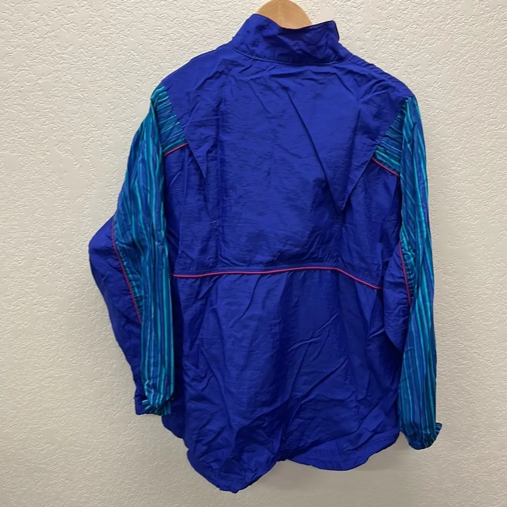 Reebok Vintage Blue Pullover Windbreaker Size Medium - Image 6