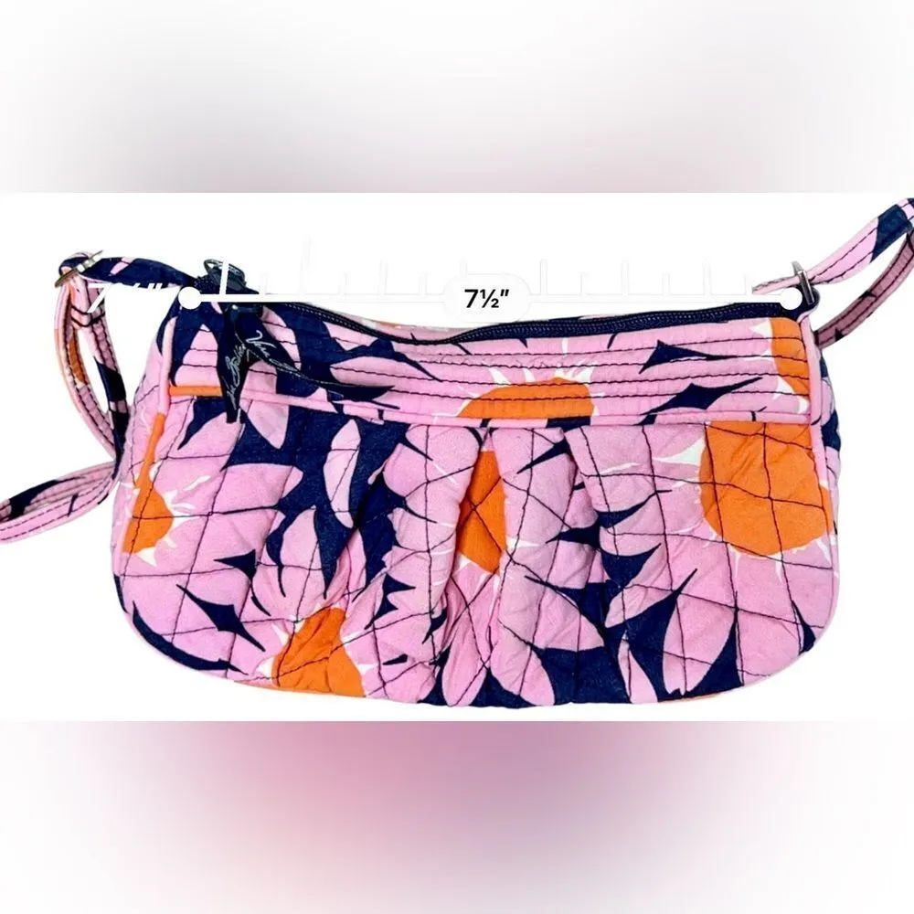 Vera Bradley Quilted "Loves Me" Mini Crossbody Handbag Pink Floral Colorful Boho - Image 10