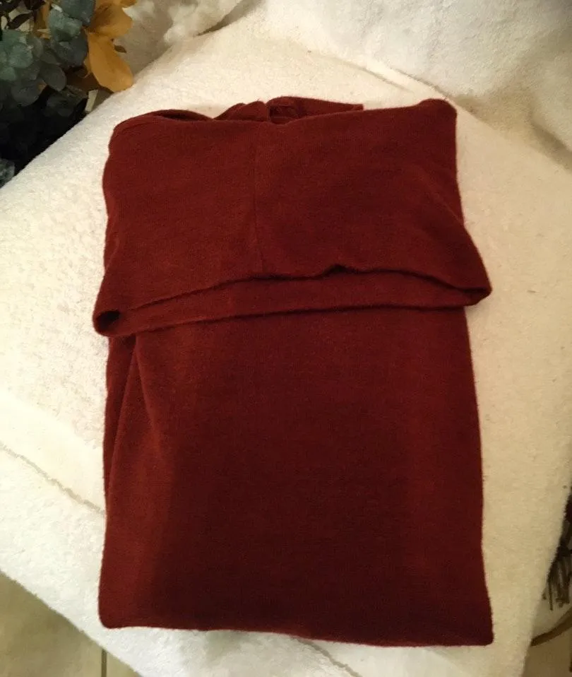 Bobeau Deep Red Light Sweater Top with Batwing Sleeves - Image 6