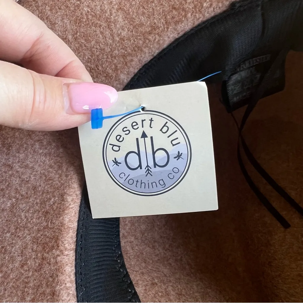 Desert Blue tan wool blend Panama fedora hat, NWT - Image 8