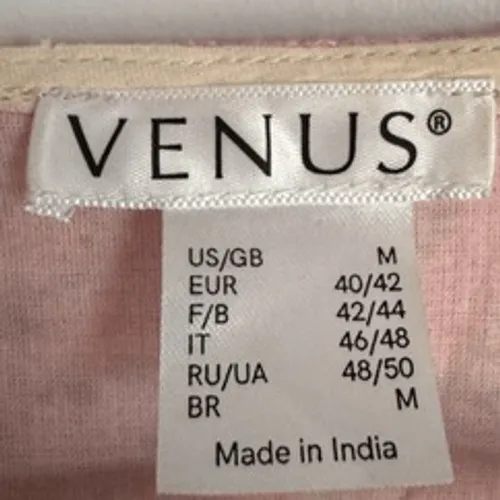 Venus Womens Long Crochet Embroidered‎ Pink White Floral Ombre Maxi Dress sz M - Image 9