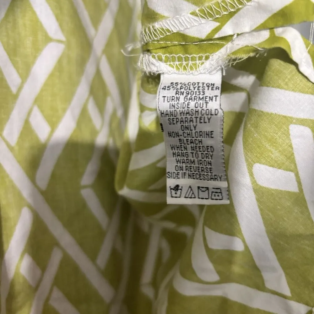 Bob Mackie Wearable Art Top Womens 2X Multicolor Artsy Print Button Up Blouse - Image 9