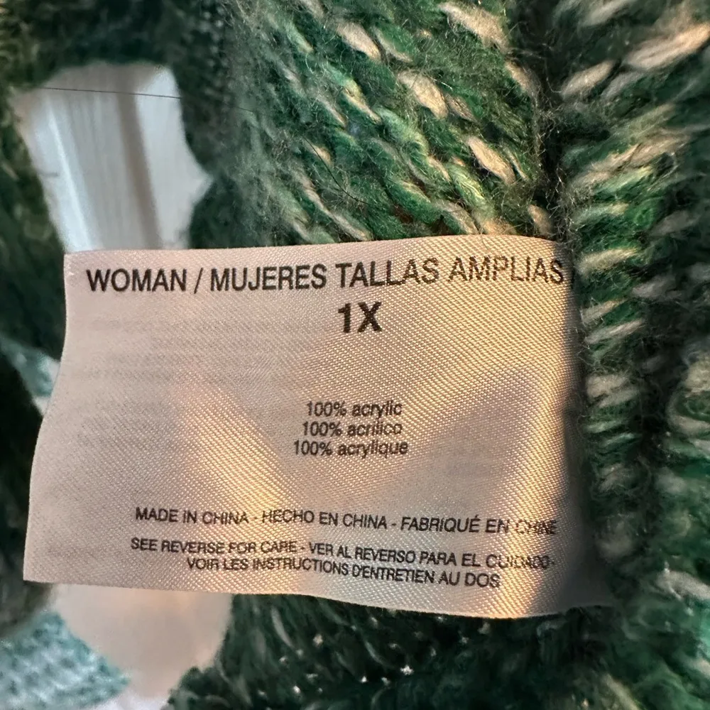 Skinnygirl Green Cardigan Sweater with Tie Waist Size 1X - Image 4