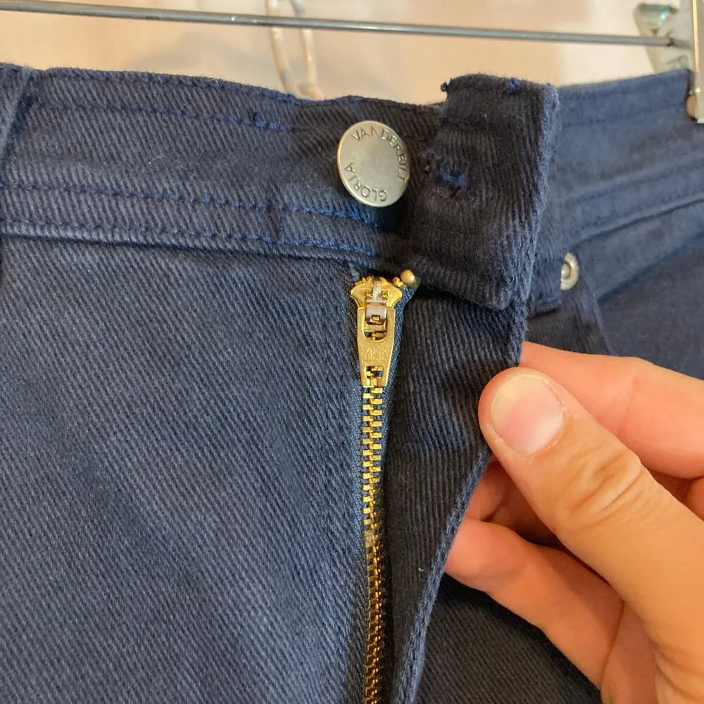 NWT Gloria Vanderbilt Classic Fit Tapered Leg Stretch Short Navy Denim Jeans - Image 6