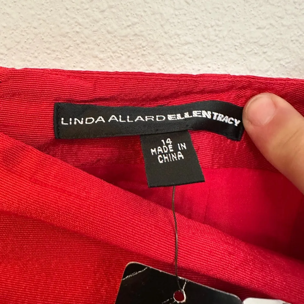 Ellen Tracy/Linda Allard Elegant Red Skirt - Image 3