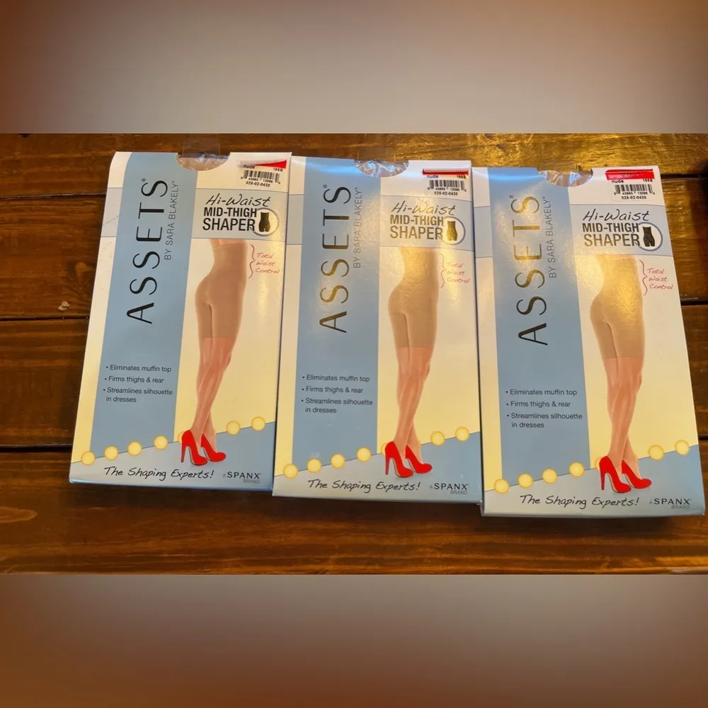 CUSTOM LISTING 2- Size 3 NWT‎ Assets by Spanx Hi-Waist Mid-Thigh Shaper Nude - Image 5