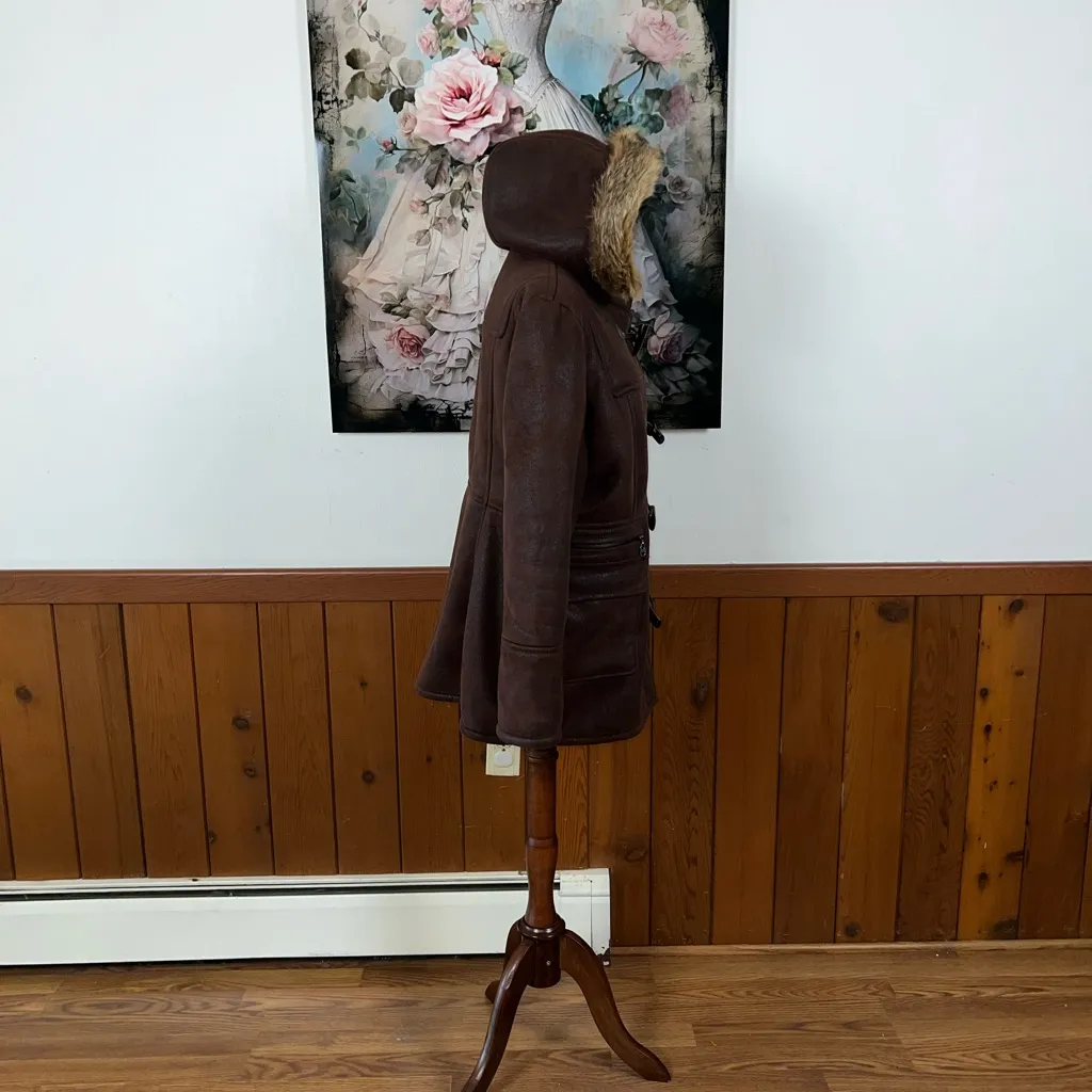 Gorgeous Marc New York Coyote Fur Trim Toggle Coat! - Image 6