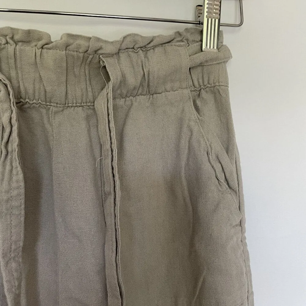 ReVamped beige tan linen rayon pants comfortable casual pockets lightweight Size XS - Image 2