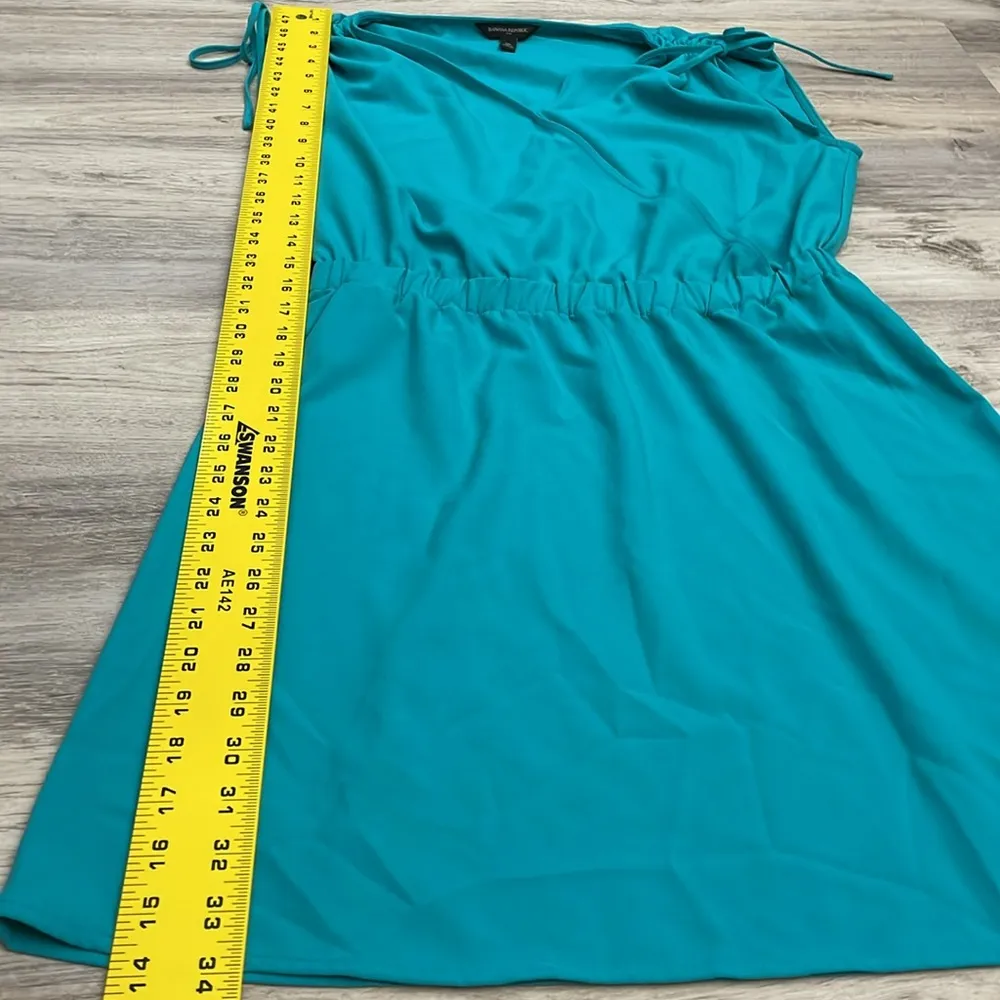 Turquoise Sleeveless Above the Knee Elastic Waist Dress Size XS - Image 13