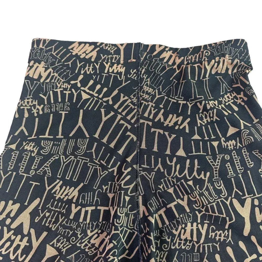 Yitty by Fabletics Lizzo Mesh Me Smoothing High Waist Shorts Logo Size Medium - Image 5