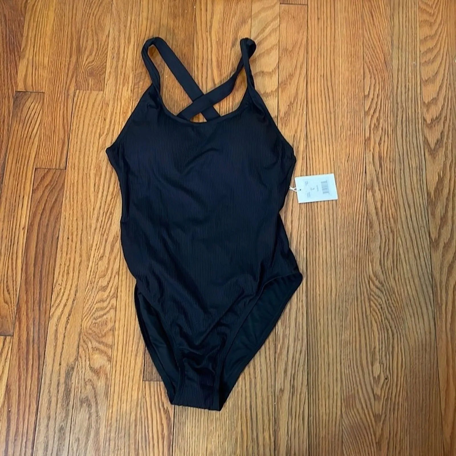 Andie The Tulum Rib One Piece LT Swimsuit Black Size M Tall NWT long torso - Image 3