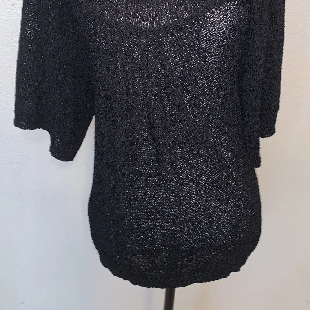 Bebe black heavy nylon sheer blouse - Image 3