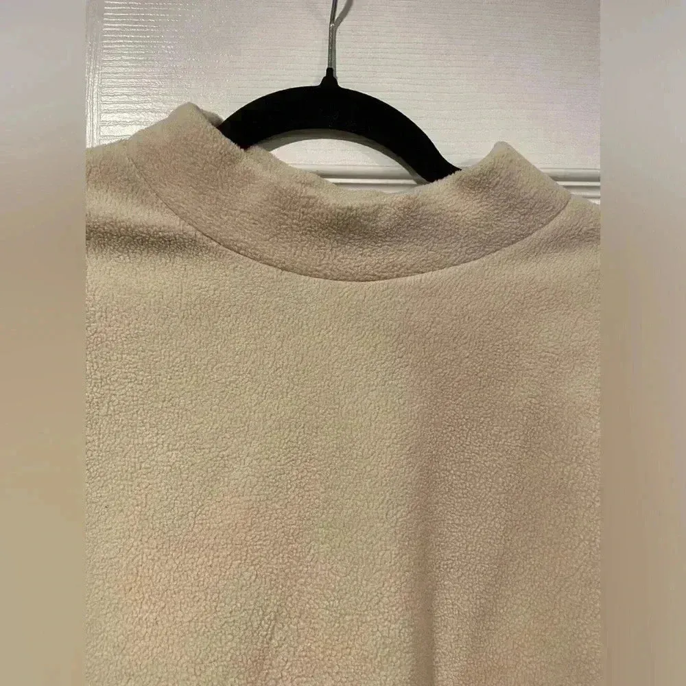 Hippie Rose Cropped Mock Neck Long Sleeve Drawstring Waist Fleece Sweater Size M - Image 11