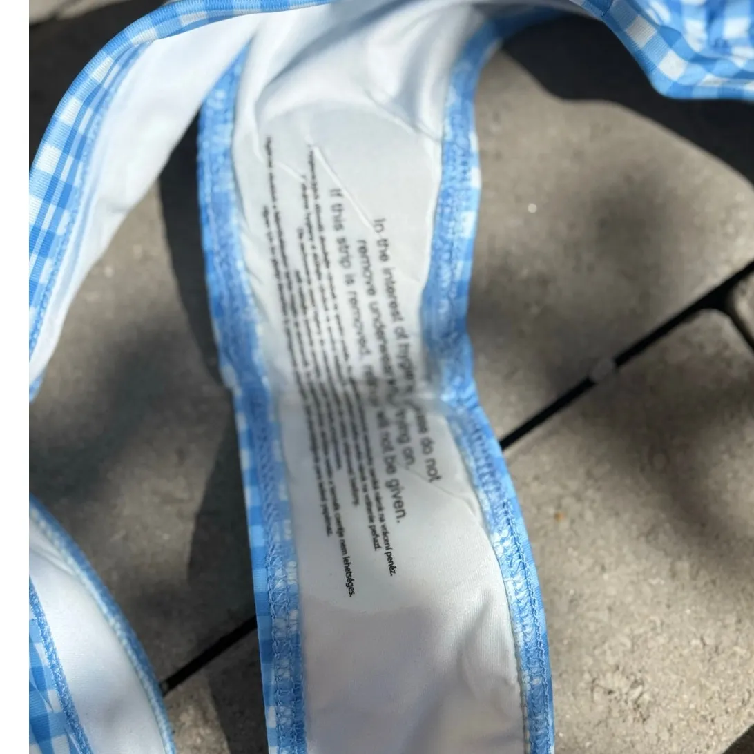 Double Zero Blue Gingham 2 Piece Bikinis‎ Set Cottagecore Fairy Milkmaid Beach - Image 4