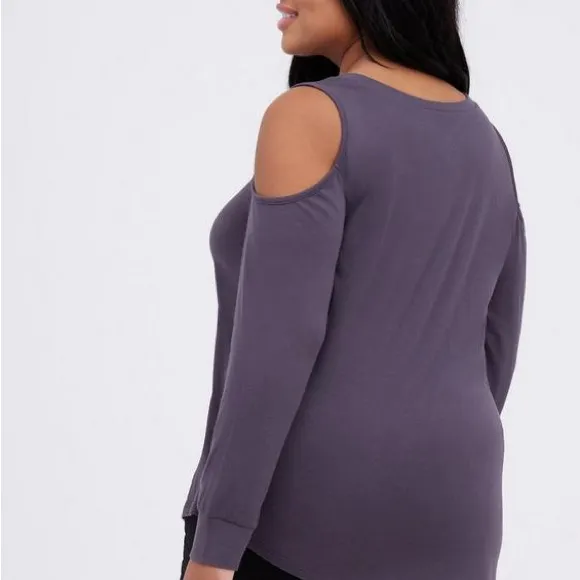 Warner Bros. Looney Tunes Cold Shoulder Top Pink Size 3X - Image 10