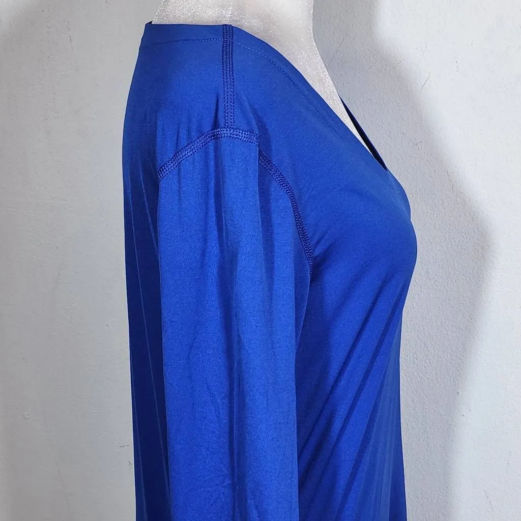 Nike Blue Long Sleeve Athletic Tee Size Large Nike Pro Blue Tee - Image 6