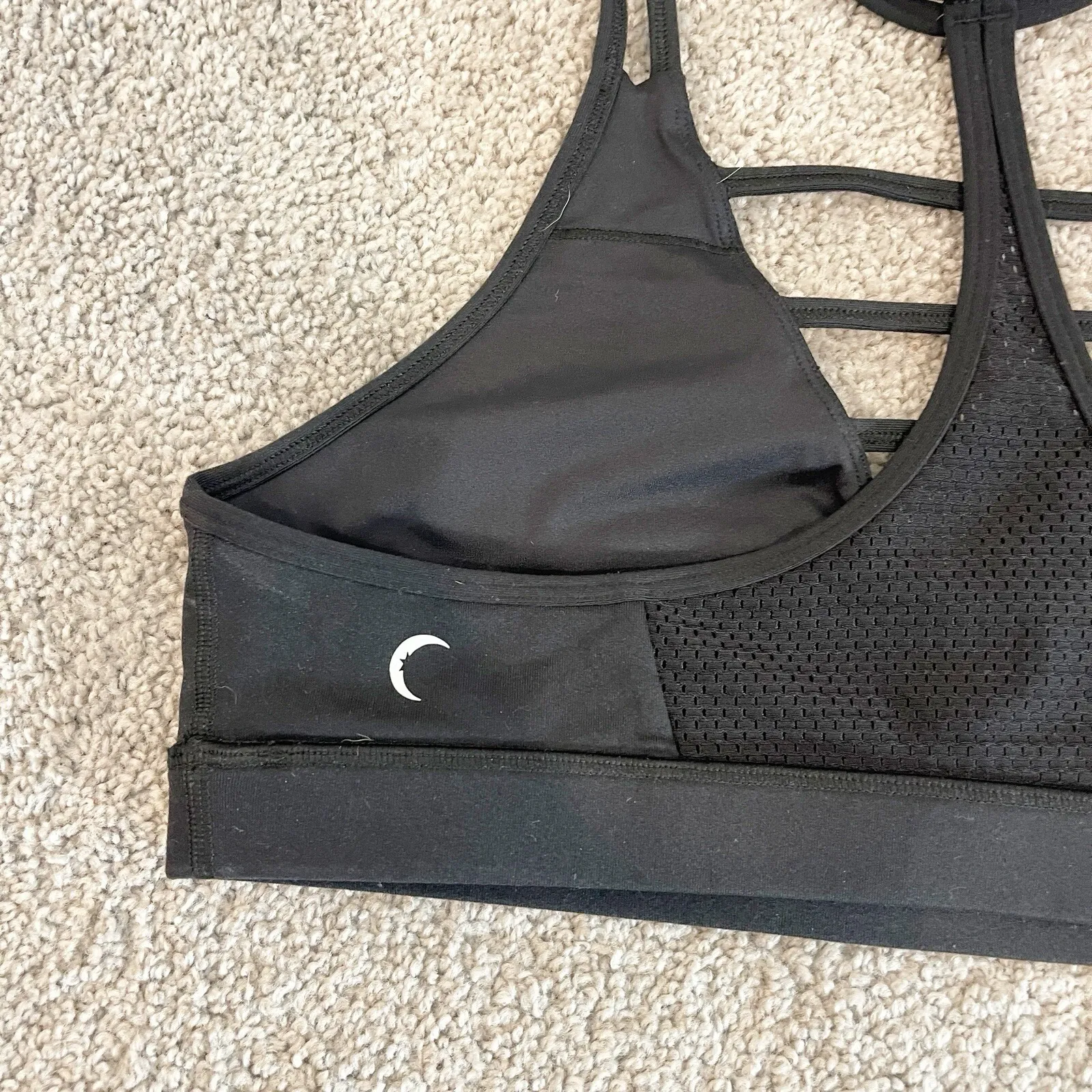 Zyia Black Grid Sports Bra Racerback Activewear Sz XXL Athletic athleisure Wear - Image 3