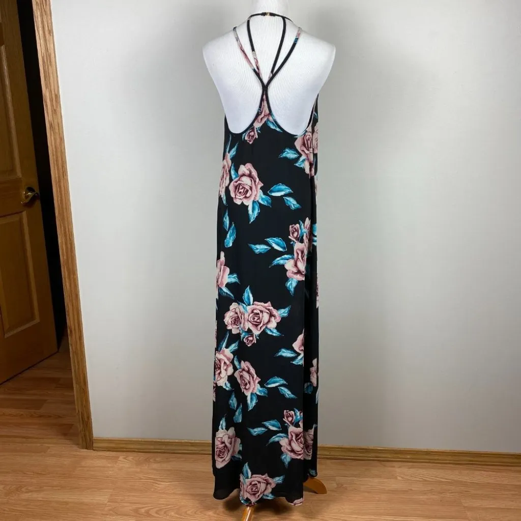 New Show Me Your Mumu‎ Maxi Dress S Flirtini Floral Rose Halter Gown Small - Image 3
