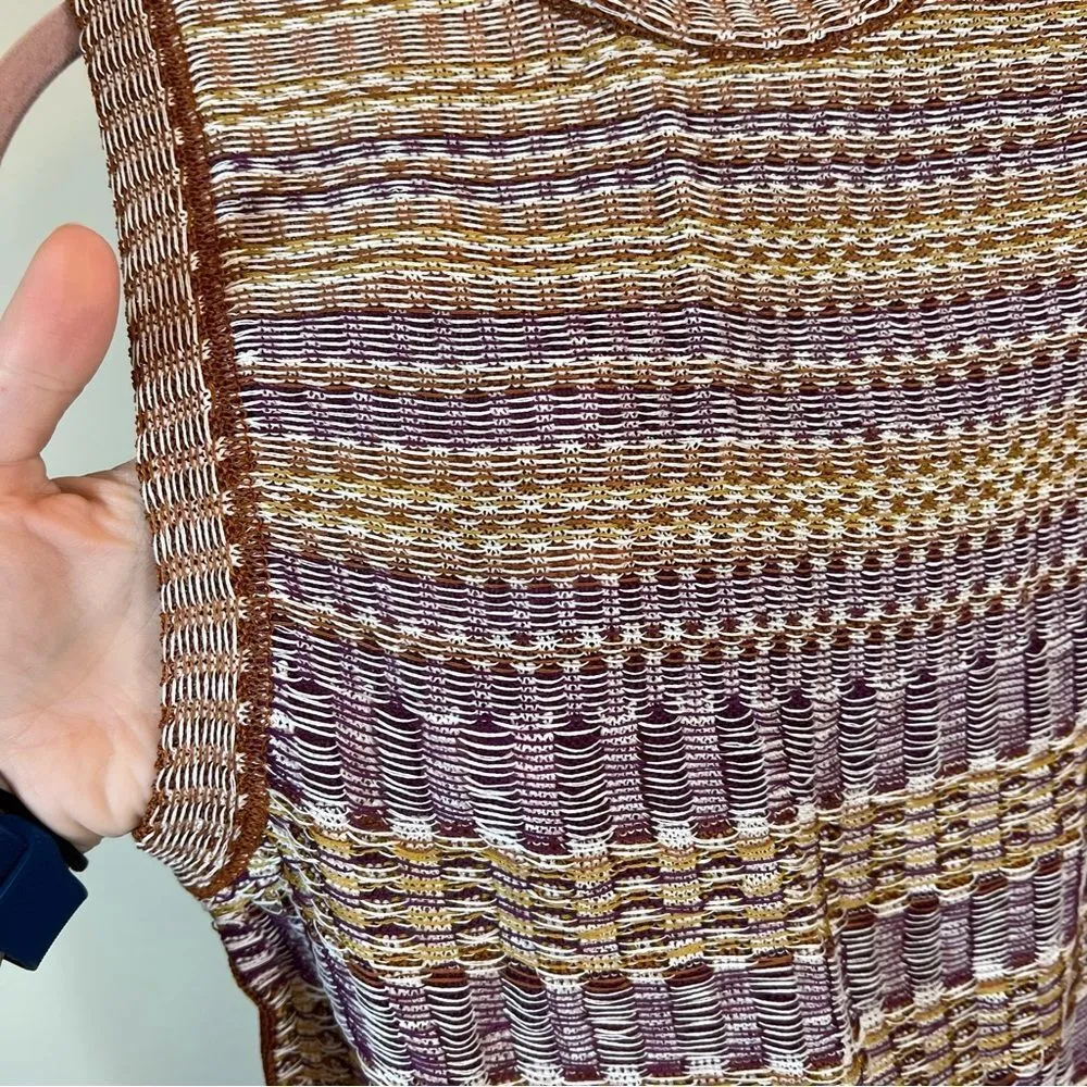 ✨ Base Mark Women’s Brown Purple Knit Tank Top Small Japan Brown - Image 4