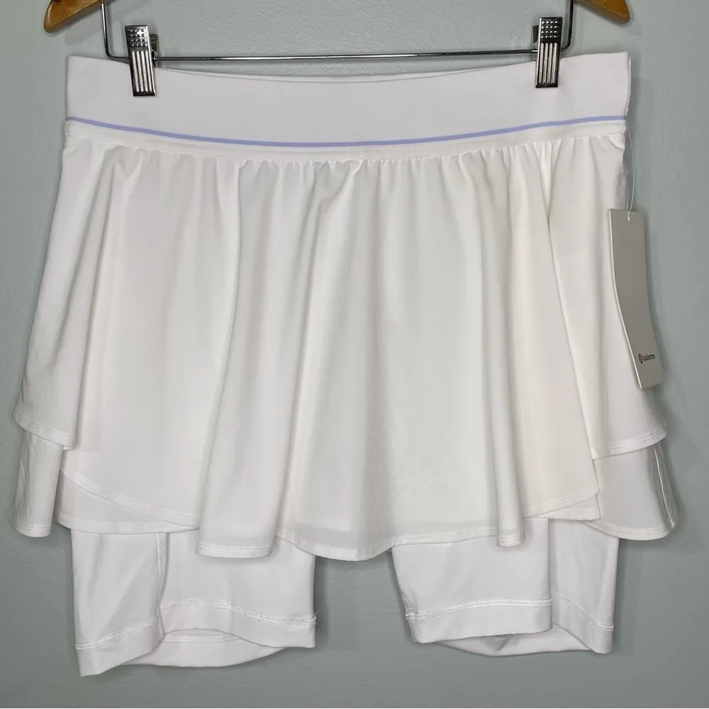 Lululemon Court Rival High Rise Skirt Tennis Skirt White 12 Nwt - Image 6