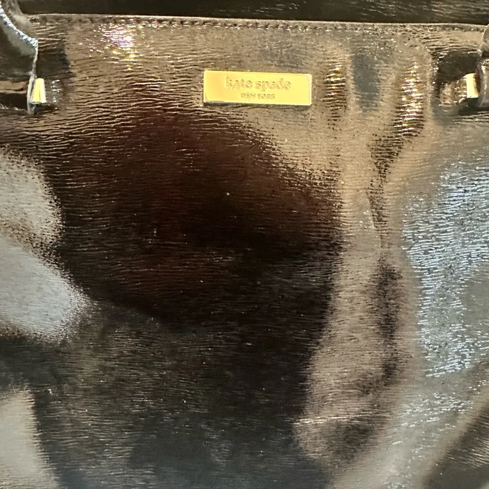 Kate Spade Bixby Place Elena Black Patent Saffiano Leather Satchel Handbag - Image 6