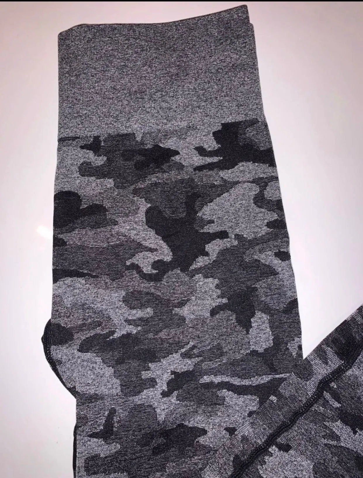 Gym flex Butt Crotch Lift Camo Leggings Black - Image 6
