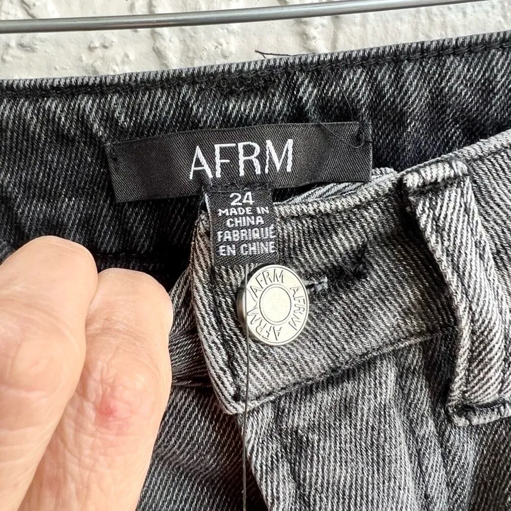 AFRM jeans oden gray wash NWT Size 24 - Image 5