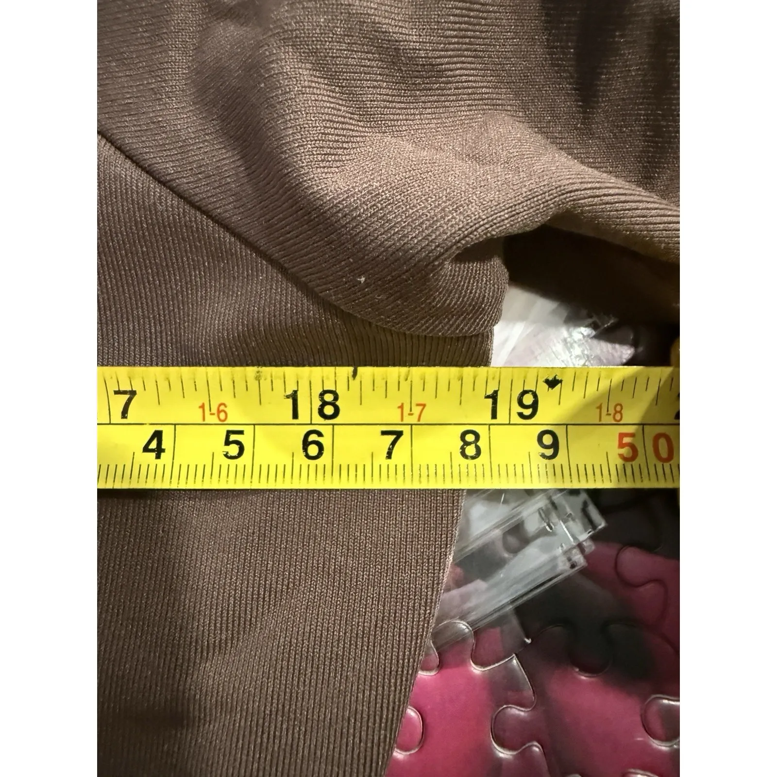 Babaton Contour V Neck Long Sleeve Fitted Crop Top In Brown. Woman's Size 2XL Brown - Image 5