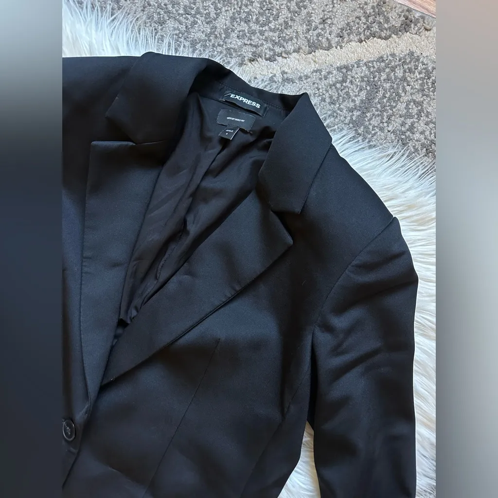 EXPRESS black satin blazer - Image 3