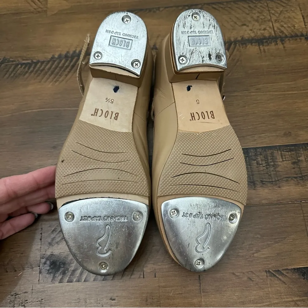 Bloch Women's Tap On ShowTapper Tan Leather Mary Jane Dance Shoes - Image 4