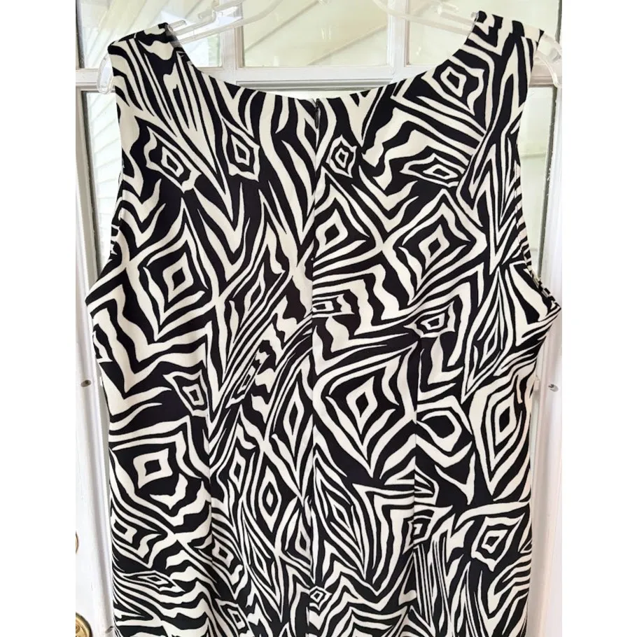 Ronnie Nicole Zebra Print Plus Size Sleeveless Sheath Dress 16W - Image 6