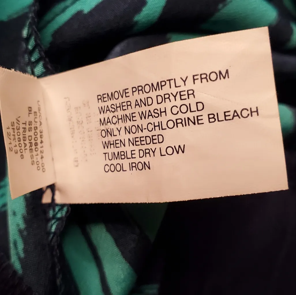 GAP Teal and Black Patterned Top Size:M - Image 6