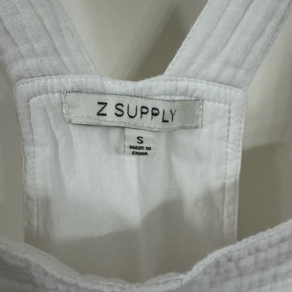 Z Supply Ivory Textured Overalls - Image 2