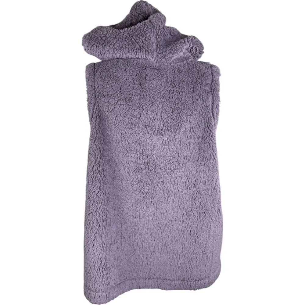 Koolaburra by UGG Brushed Back Sherpa Cozy Vest Moonscape/Purple Large NWOT - Image 5