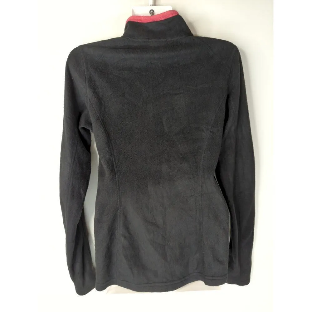 The North Face Black & Cerise Pink Heather‎ Glacier 1/4 Zip Fleece Jacket Size S - Image 4