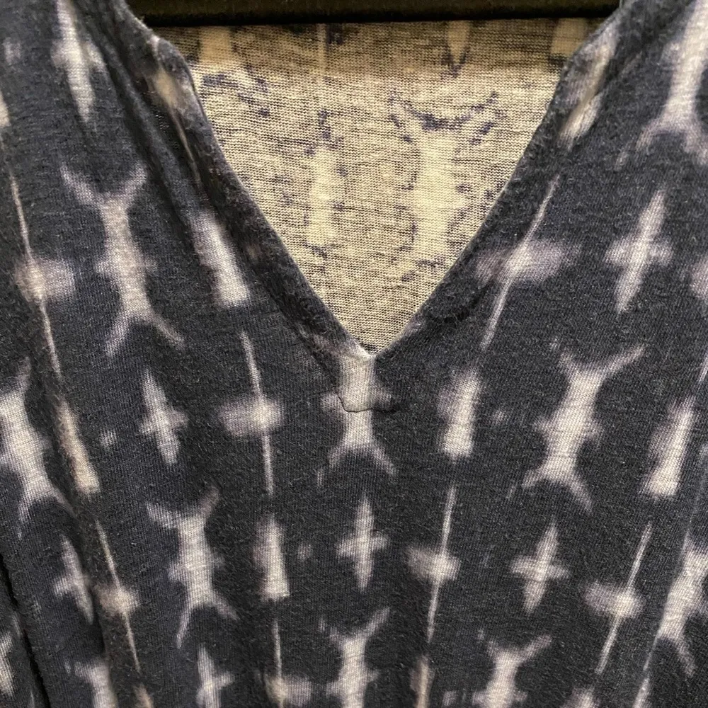 J. Jill Pure Jill Blue & White Tie Dye Linen Blend Tunic Top/Dress Size PS - Image 5