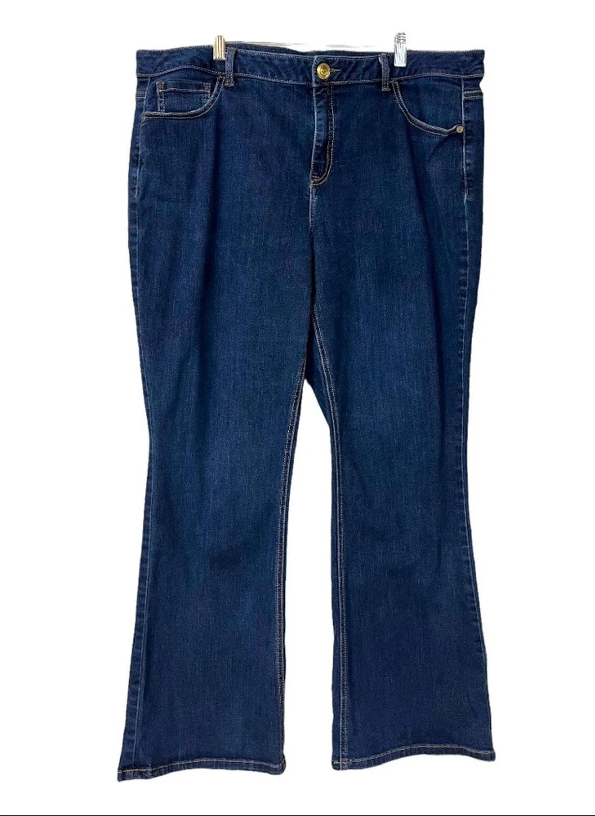 Lane Bryant Plus Women's Jeans Mid Rise Boot Cut Mid Rise Dark Wash Size 22 - Image 2