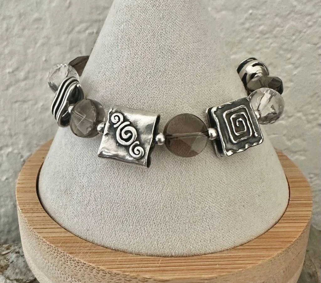 Silpada Sterling Silver Smoky Quartz Crystal Bracelet - Image 3