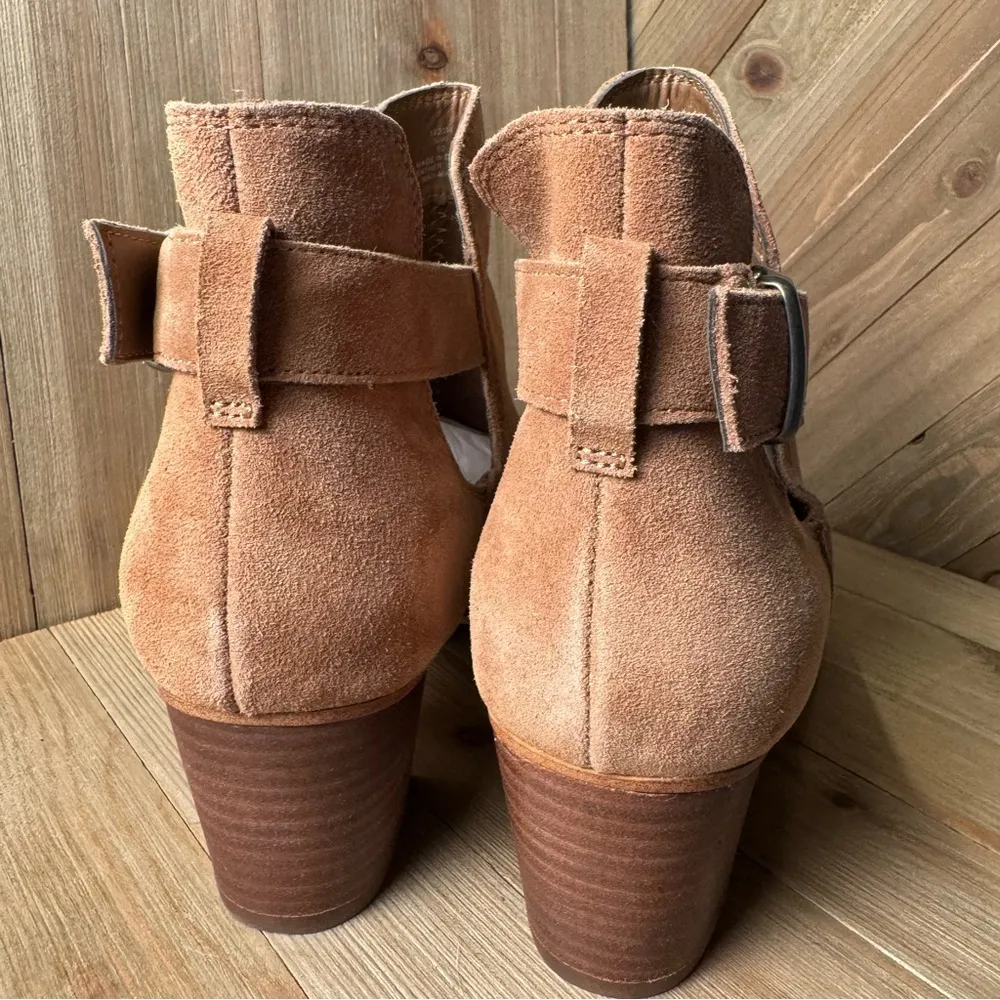 Franco Fortini Women’s Tan Brown Leather Suede‎ Niki Ankle Boots Casual size 10 - Image 2