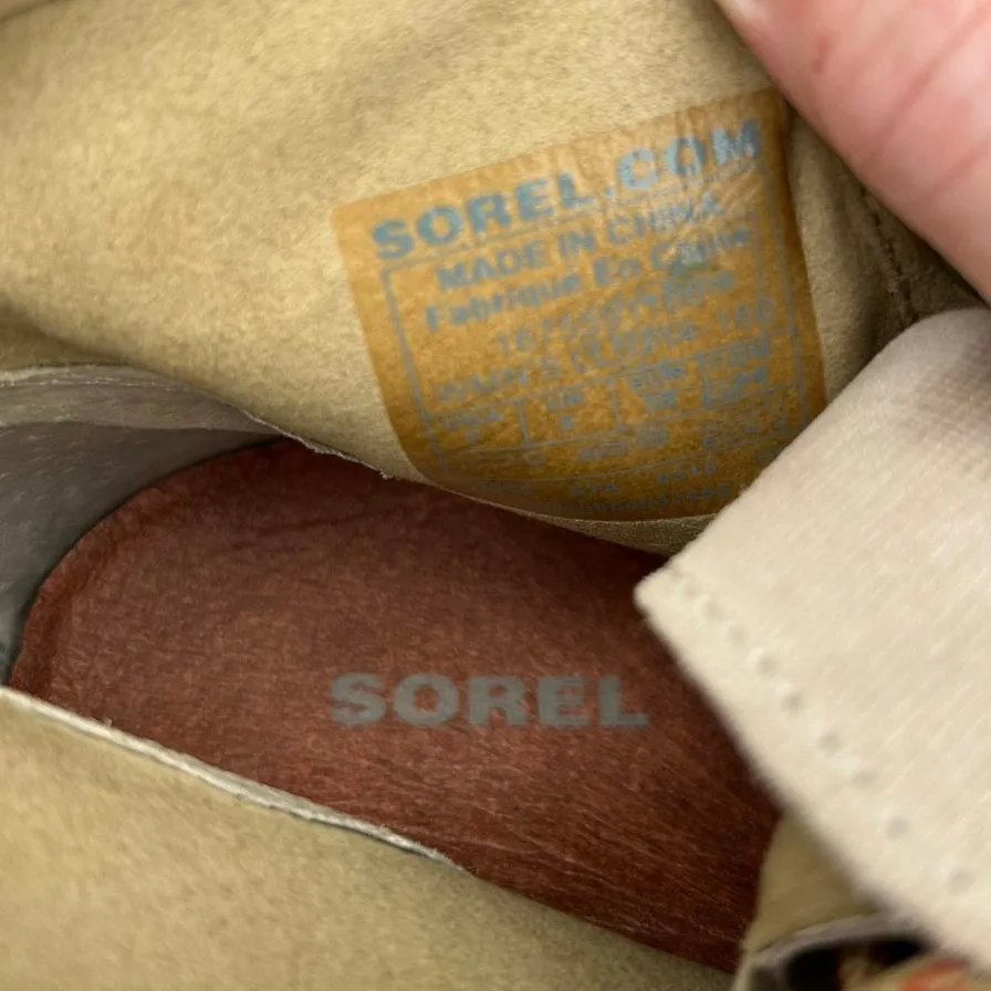 Sorel Joan of Arctic Wedge II PDX Canvas Lace Boots Women's sz 7 Tan Brown - Image 14