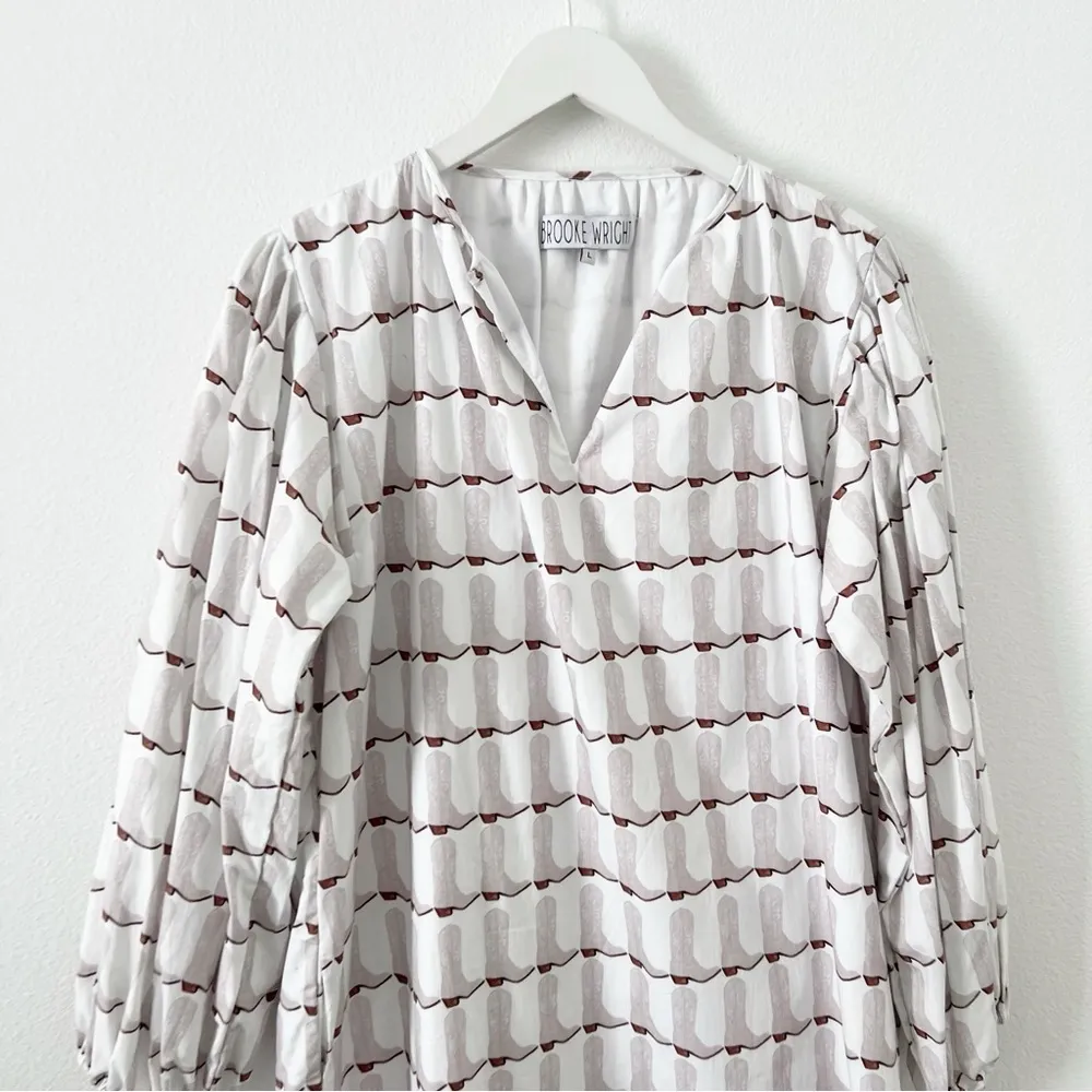 Brooke Wright WILLOW DRESS BOOT COLLECTION Western White Size Large L - Image 4