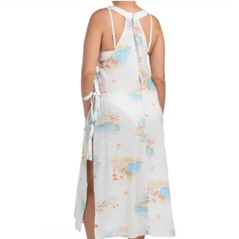 NWT Calypso St. Barth Poolside Resort Beach Cover Up Midi Dress Vintage Coast XL - Image 2