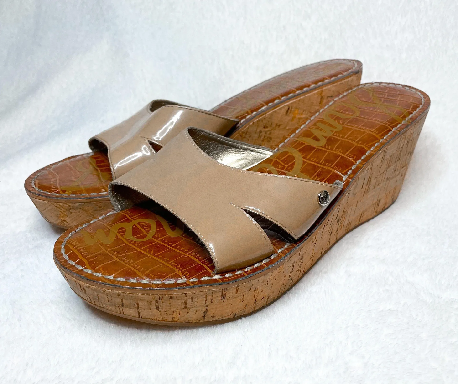 Reid Nude Platform Wedge Slides - Image 7