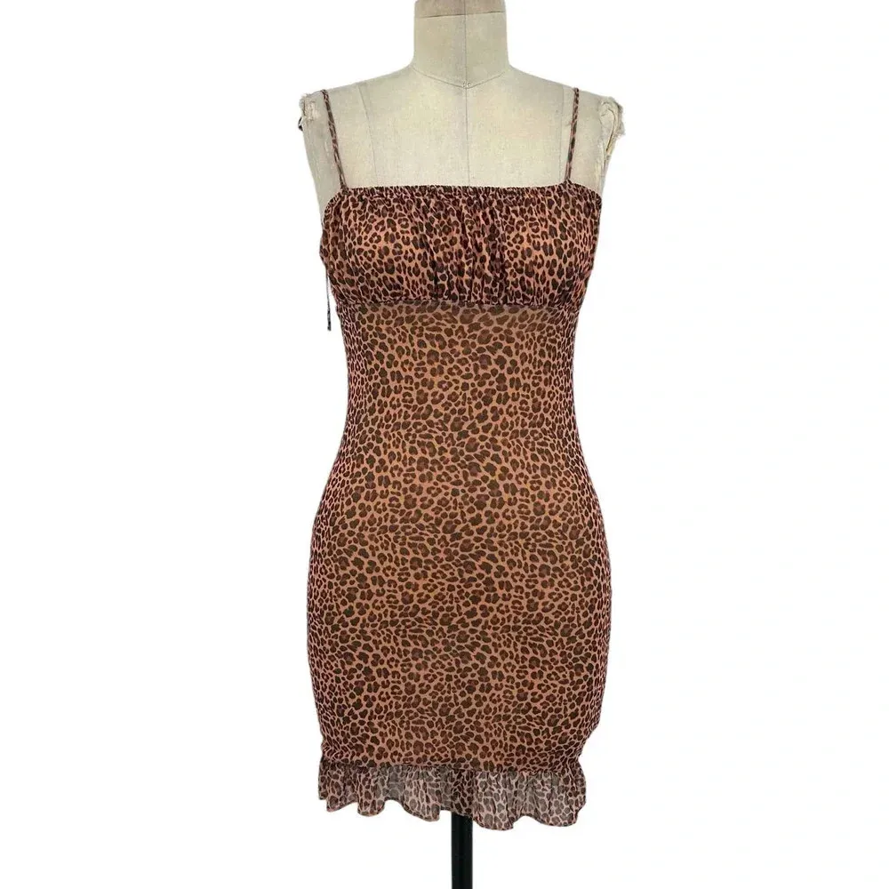 Tiger Mist Mona Leopard Print‎ Mini Dress Size Small - Image 3