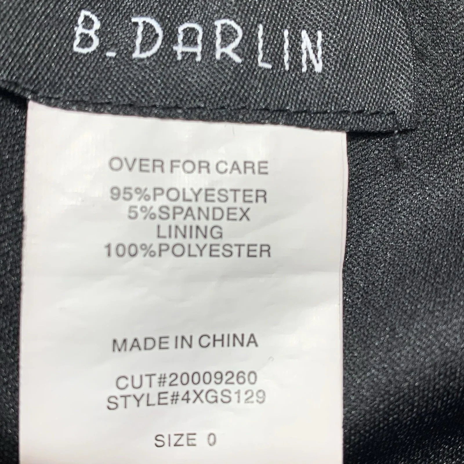 B.Darlin Black One Shoulder Cutout Bodycon Mini Reds Size 0 - Image 7