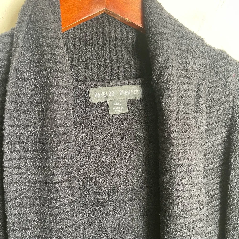 Barefoot Dreams CozyChic Lite® Circle Cardigan Black Style 452 Women's Size XS/S - Image 6