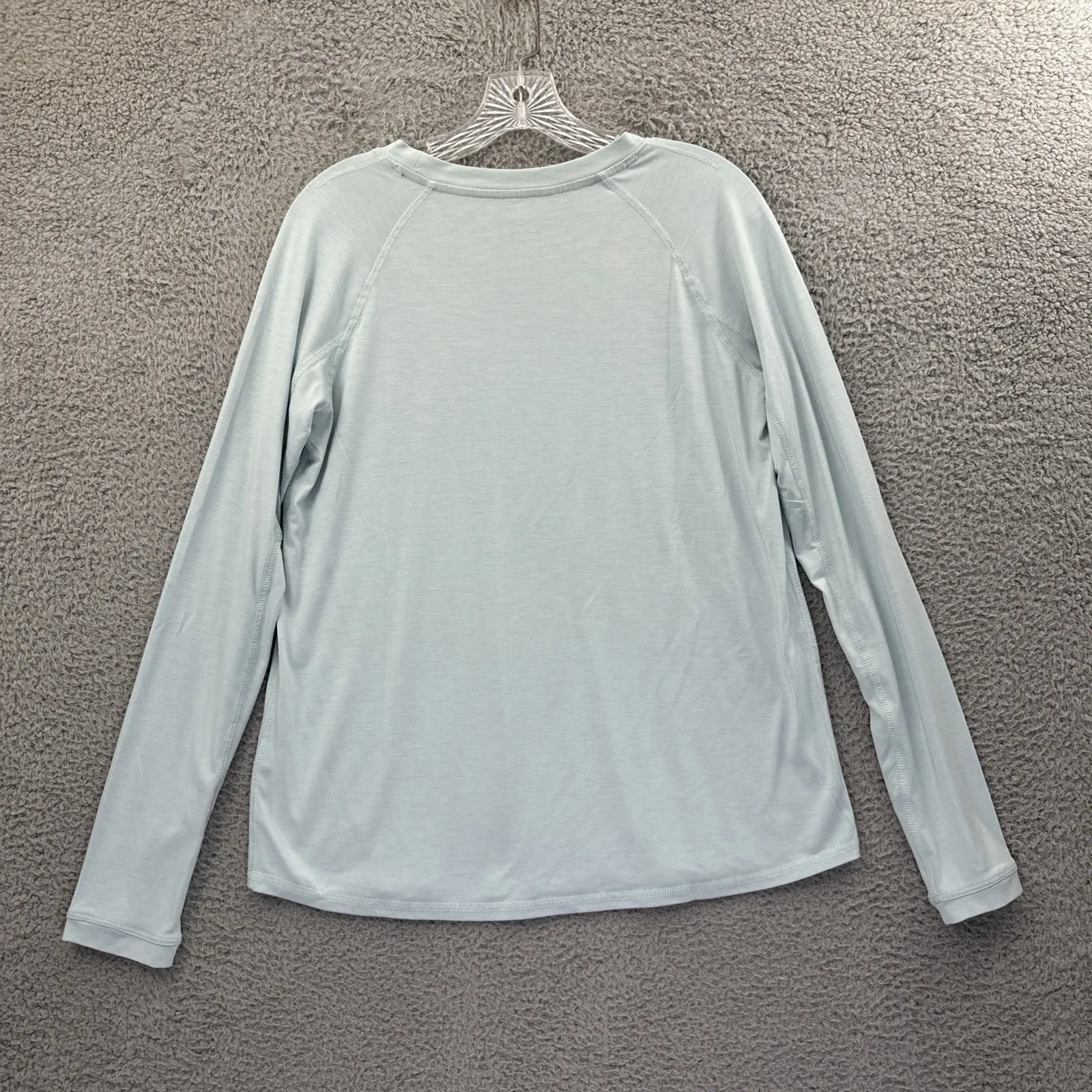 Free Fly Long Sleeve Bamboo Shirt Thumbholes Performance Athletic Women's Large Blue - Image 2