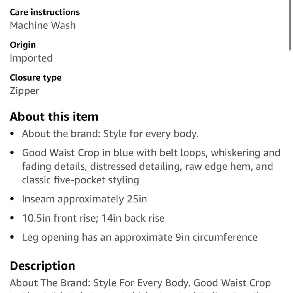 Good American Good Waist Good Crop Jeans Distressed Medium Wash Size 6 - Image 15