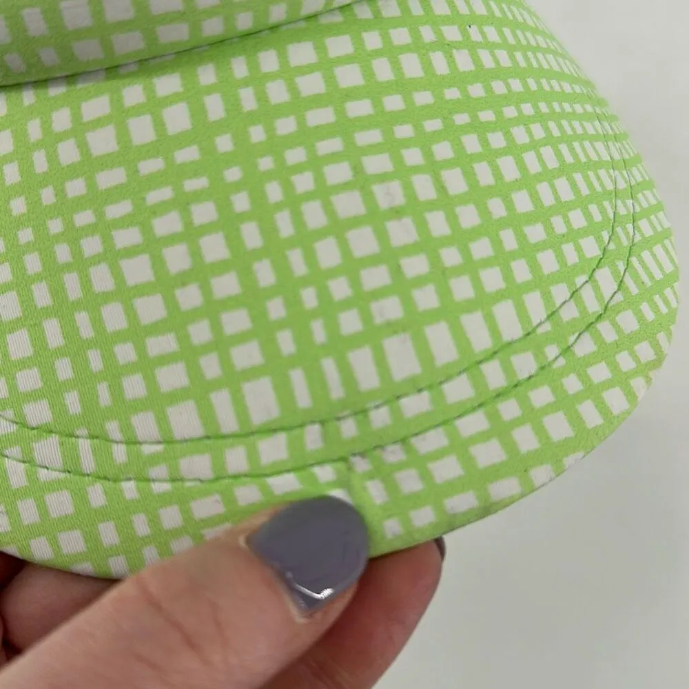 Lele Sadoughi x Solid & Striped Women's Hard Visor Hat Green‎ White One Size - Image 3